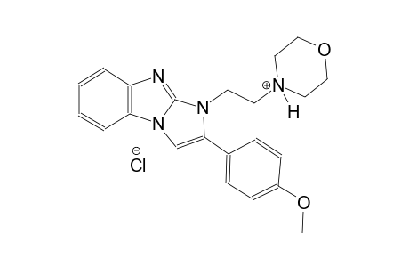 4-{2-[2-(4-methoxyphenyl)-1H-imidazo[1,2-a]benzimidazol-1-yl]ethyl}morpholin-4-ium chloride
