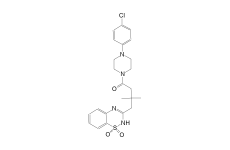 3-{4-[4-(4-chlorophenyl)-1-piperazinyl]-2,2-dimethyl-4-oxobutyl}-2H-1,2,4-benzothiadiazine 1,1-dioxide