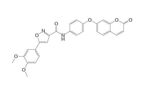 5-(3,4-Dimethoxyphenyl)-N-{4-[(2-oxo-2H-1-benzopyran-7-yl)oxy]phenyl}-1,2-oxazole-3-carboxamide