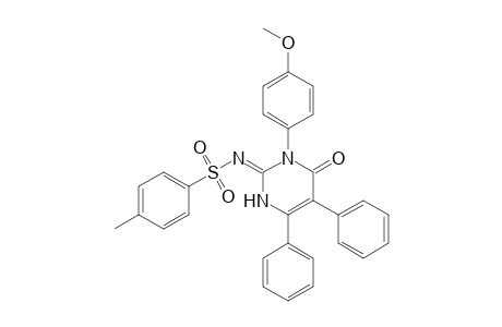 5,6-Diphenyl-3-(p-methoxyphenyl)-2-(tosylimino)-2,3-dihydropyrimidin-4(1H)-one