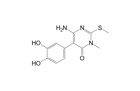 6-Amino-5-(3,4-dihydroxyphenyl)-3-methyl-2-(methylthio)pyrimidin-4(3H)-one