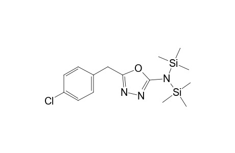 5-(4-Chlorobenzyl)-1,3,4-oxadiazol-2-amine, 2tms derivative