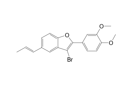 3-Bromo-2-(3,4-dimethoxyphenyl)-5-(E/Z)-prop-1-enylbenzofuran
