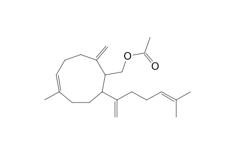 5-Cyclononene-1-methanol, 5-methyl-9-methylene-2-(5-methyl-1-methylene-4-hexenyl)-, acetate
