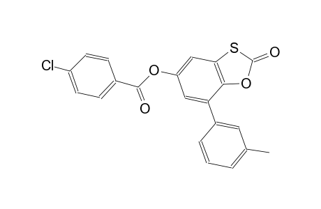 benzoic acid, 4-chloro-, 7-(3-methylphenyl)-2-oxo-1,3-benzoxathiol-5-yl ester