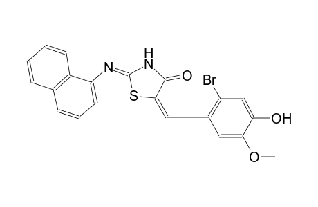 (2Z,5E)-5-(2-bromo-4-hydroxy-5-methoxybenzylidene)-2-(1-naphthylimino)-1,3-thiazolidin-4-one
