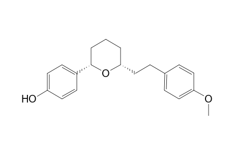 (-)-(2S,6R)-2-(4-Hydroxyphenyl)-6-[2-(4-methoxyphenyl)ethyl]tetrahydro-2H-pyran