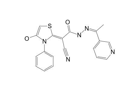 2-[4-HYDROXY-3-PHENYLTHIAZOL-2(3H)-YLIDENE]-2-ISOCYANO-N'-[1-(PYRIDINE-3-YL)-ETHYLIDENE]-ACETOHYDRAZIDE