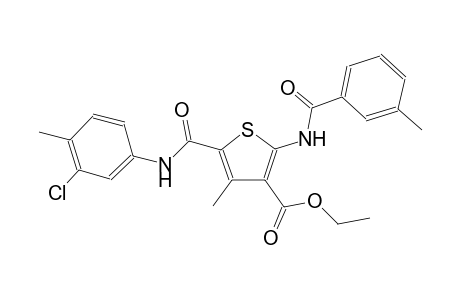 3-thiophenecarboxylic acid, 5-[[(3-chloro-4-methylphenyl)amino]carbonyl]-4-methyl-2-[(3-methylbenzoyl)amino]-, ethyl ester