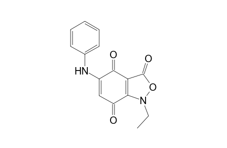 5-Anilino-1-ethyl[2,1]benzisoxazole-3(1H)-one-4,7-quinone