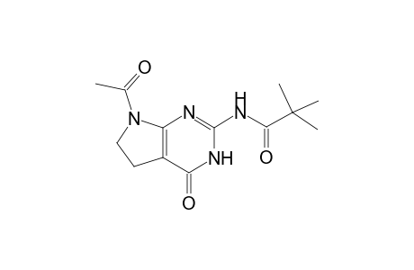 2-(Pivaloylamino)-4(3H)-oxo-5,6-dihydro-7-acetyl-7(H)-pyrrolo[2,3-d]pyrimidine