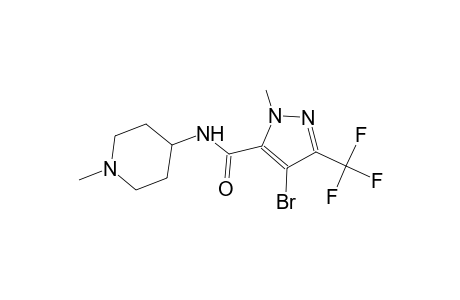 4-bromo-1-methyl-N-(1-methyl-4-piperidinyl)-3-(trifluoromethyl)-1H-pyrazole-5-carboxamide