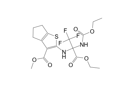 methyl 2-({1-(ethoxycarbonyl)-1-[(ethoxycarbonyl)amino]-2,2,2-trifluoroethyl}amino)-5,6-dihydro-4H-cyclopenta[b]thiophene-3-carboxylate