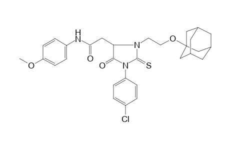 2-[3-[2-(1-adamantyloxy)ethyl]-1-(4-chlorophenyl)-5-keto-2-thioxo-imidazolidin-4-yl]-N-(4-methoxyphenyl)acetamide