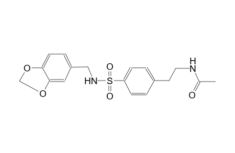 acetamide, N-[2-[4-[[(1,3-benzodioxol-5-ylmethyl)amino]sulfonyl]phenyl]ethyl]-