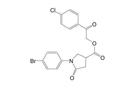 2-(4-chlorophenyl)-2-oxoethyl 1-(4-bromophenyl)-5-oxo-3-pyrrolidinecarboxylate