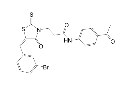 3-thiazolidinepropanamide, N-(4-acetylphenyl)-5-[(3-bromophenyl)methylene]-4-oxo-2-thioxo-, (5E)-