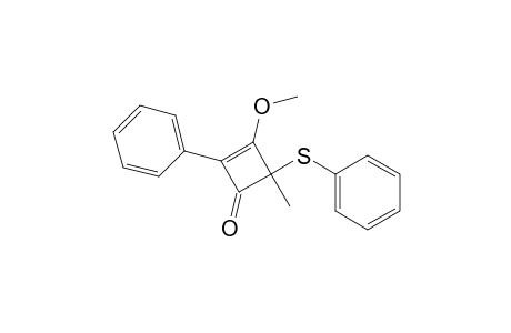 3-Methoxy-4-methyl-2-phenyl-4-(phenylthio)-2-cyclobuten-1-one