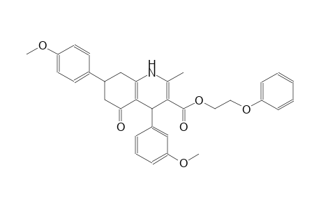 2-phenoxyethyl 4-(3-methoxyphenyl)-7-(4-methoxyphenyl)-2-methyl-5-oxo-1,4,5,6,7,8-hexahydro-3-quinolinecarboxylate