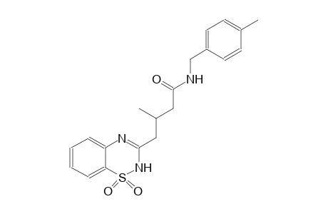 2H-1,2,4-benzothiadiazine-3-butanamide, beta-methyl-N-[(4-methylphenyl)methyl]-, 1,1-dioxide