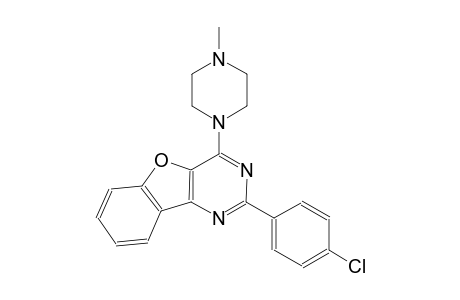 2-(4-chlorophenyl)-4-(4-methyl-1-piperazinyl)[1]benzofuro[3,2-d]pyrimidine