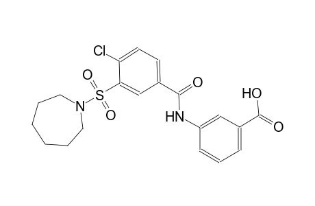 benzoic acid, 3-[[4-chloro-3-[(hexahydro-1H-azepin-1-yl)sulfonyl]benzoyl]amino]-