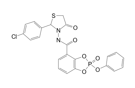 N-[2-(4-CHLOROPHENYL)-4-OXO-THIAZOLIDIN-3-YL]-2-(PHENOXY)-BENZO-(1,3,2)-DIOXAPHOSPHOLE-2-OXIDE-4-CARBOXAMIDE