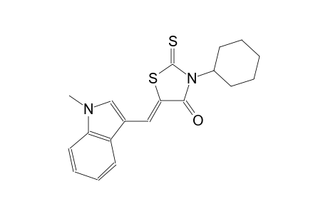 (5Z)-3-cyclohexyl-5-[(1-methyl-1H-indol-3-yl)methylene]-2-thioxo-1,3-thiazolidin-4-one