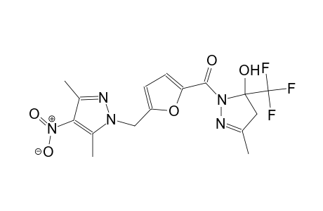 1-{5-[(3,5-dimethyl-4-nitro-1H-pyrazol-1-yl)methyl]-2-furoyl}-3-methyl-5-(trifluoromethyl)-4,5-dihydro-1H-pyrazol-5-ol