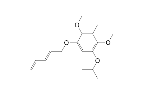 Benzene, 2,4-dimethoxy-3-methyl-1-(1-methylethoxy)-5-(2,4-pentadienyloxy)-, (E)-