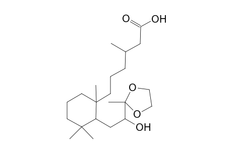 7(7r,s)-8,8-ethylendioxy-7-hydroxy-8,9-seco-labdan-15-oic acid