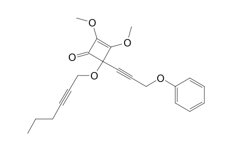 2,3-Dimethoxy-4-(2-hexynyloxy)-4-(3-phenoxy-1-propynyl)-2-cyclobuten-1-one