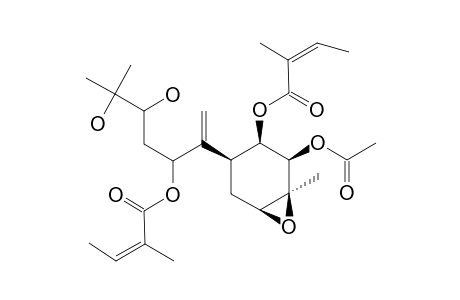 2.beta.-Acetoxy-1.beta.,8-diangeloyloxy-3.beta.,4.beta.-epoxy-10,11-dihydroxybisabol-7(14)-ene