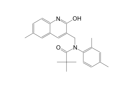 N-(2,4-dimethylphenyl)-N-[(2-hydroxy-6-methyl-3-quinolinyl)methyl]-2,2-dimethylpropanamide