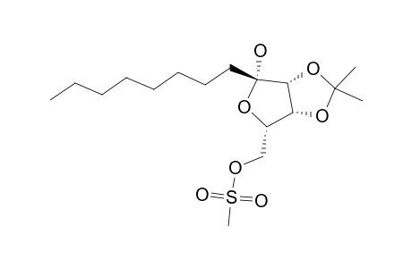 1-BETA-OCTYL-5-O-METHANESULFONYL-2,3-O-ISOPROPYLIDENE-L-LYXOSE