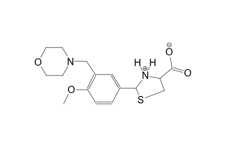 2-[4-methoxy-3-(4-morpholinylmethyl)phenyl]-1,3-thiazolidin-3-ium-4-carboxylate