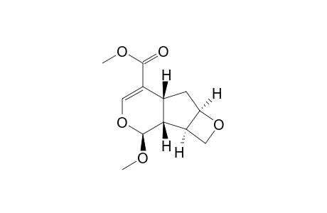 2H-Oxeto[2',3:4,5]cyclopenta[1,2-c]pyran-6-carboxylic acid, 2a,2b,3,6a,7,7a-hexahydro-3-methoxy-, methyl ester, (2a.alpha.,2b.beta.,3.beta.,6a.beta.,7a.alpha.)-(.+-.)-