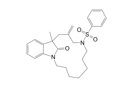 11-Methylene-13-methyl-9-(phenylsulfonyl)-1,9-diazatricyclo[10.8.1.0(14,19)]eicosane-14,16,18-trien-20-one