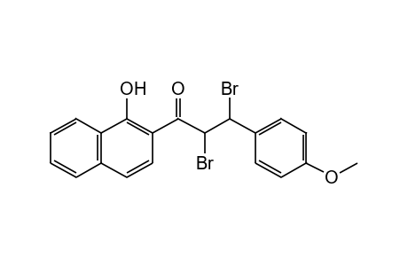 2,3-DIBROMO-1'-HYDROXY-3-(p-METHOXYPHENYL)-2'-PROPIONAPHTHONE