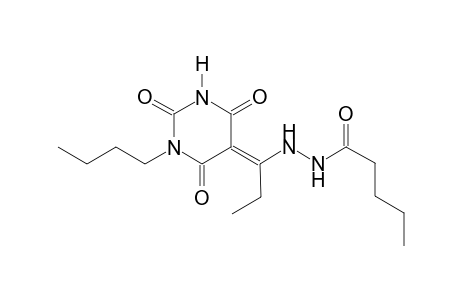 N'-[(1E)-1-(1-butyl-2,4,6-trioxotetrahydro-5(2H)-pyrimidinylidene)propyl]pentanohydrazide