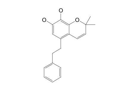 2,2-DIMETHYL-7,8-DIHYDROXY-5-(2-PHENYLETHYL)-CHROMENE