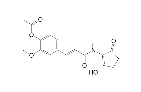 N-( 3'-Hydroxy-1'-oxocyclopent-2'-en-2'-yl)-3-[4"-(acetyloxy)-3"-methoxyphenyl]-propenamide
