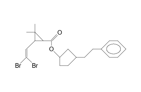 cis-2-(2,2-Dibromo-vinyl)-3,3-dimethyl-cyclopropanoic acid, 3-phenethyl-cyclopentyl ester