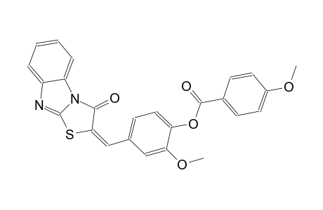 2-methoxy-4-[(E)-(3-oxo[1,3]thiazolo[3,2-a]benzimidazol-2(3H)-ylidene)methyl]phenyl 4-methoxybenzoate