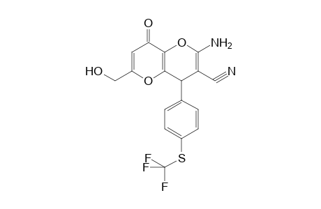 Pyrano[3,2-b]pyran-3-carbonitrile, 2-amino-4,8-dihydro-6-(hydroxymethyl)-8-oxo-4-[4-[(trifluoromethyl)thio]phenyl]-