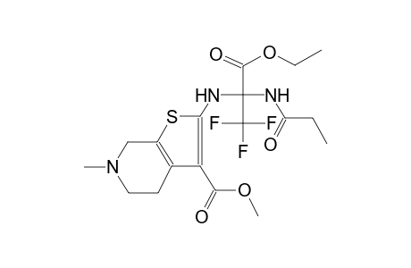 thieno[2,3-c]pyridine-3-carboxylic acid, 2-[[1-(ethoxycarbonyl)-2,2,2-trifluoro-1-[(1-oxopropyl)amino]ethyl]amino]-4,5,6,7-tetrahydro-6-methyl-,