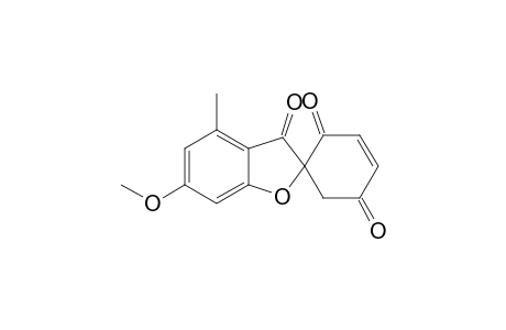 Spiro[benzofuran-2(3H),1'-[3]cyclohexene]-2',3,5'-trione, 6-methoxy-4-methyl-