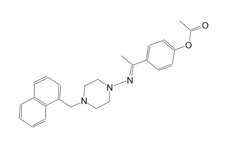 phenol, 4-[(1E)-1-[[4-(1-naphthalenylmethyl)-1-piperazinyl]imino]ethyl]-, acetate (ester)