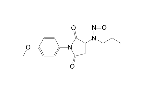 2,5-pyrrolidinedione, 1-(4-methoxyphenyl)-3-(2-oxo-1-propylhydrazino)-