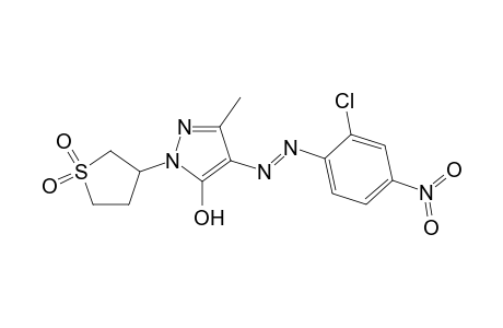 1-(1,1-Dioxo-tetrahydrothien-3-yl)-3-methyl-5-hydroxy-4-(2-chloro-4-nitrophenylazo)pyrazole